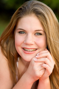 Child with Orthodontic Braces
